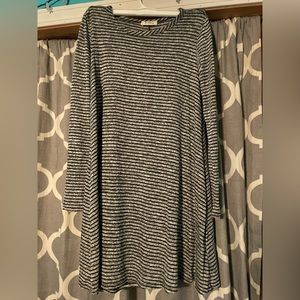 Girls long sleeve striped dress